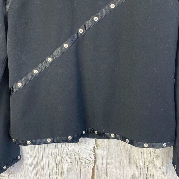 Vintage Victor Costa Occassion Jacket Black Red Lining Size XS - Picture 9 of 10